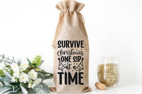 Christmas Wine Bag Bundle SVG Rupkotha 