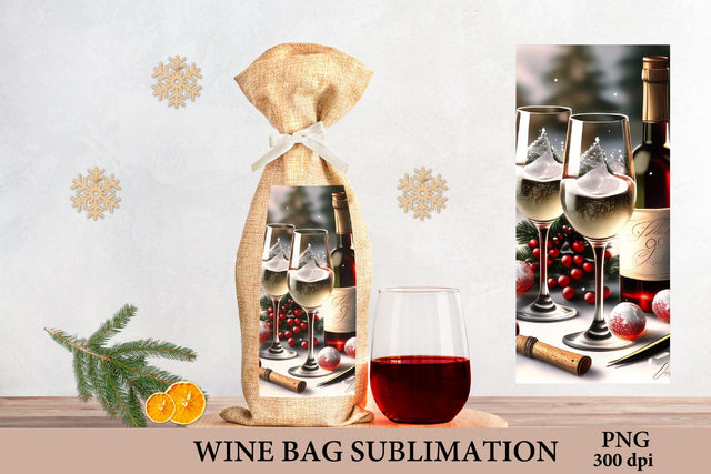 Christmas Wine Bag Sublimation. 3d Wine Bag Sublimation Sublimation Olga Terlyanskaya 