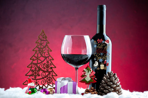 Christmas Wine Bag Sublimation PNG Bundle Sublimation Freeling Design House 