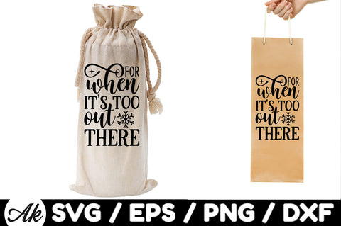 Christmas Wine Bag SVG Bundle SVG akazaddesign 