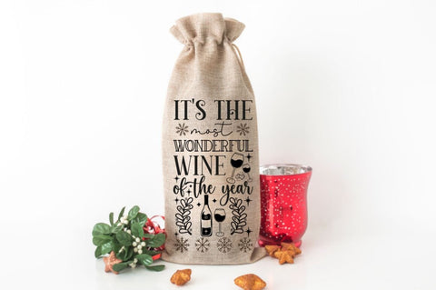 Christmas Wine Bag SVG bundle SVG DESIGNISTIC 