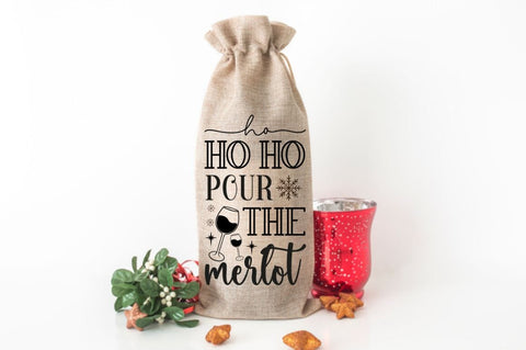 Christmas Wine Bag SVG bundle SVG DESIGNISTIC 