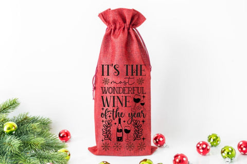 Christmas Wine Bag SVG bundle SVG DESIGNISTIC 