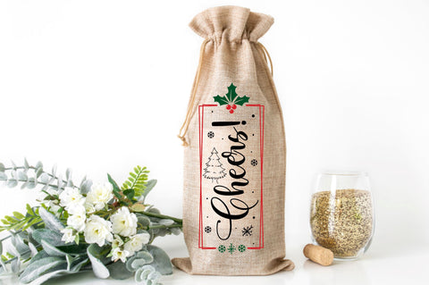 Christmas Wine Bag SVG Bundle SVG Regulrcrative 