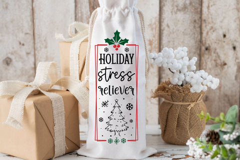 Christmas Wine Bag SVG Bundle SVG Regulrcrative 