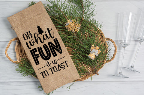 Christmas Wine Bag Svg Bundle SVG Regulrcrative 