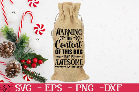 Christmas Wine Bag SVG Bundle SVG Svgcraft 
