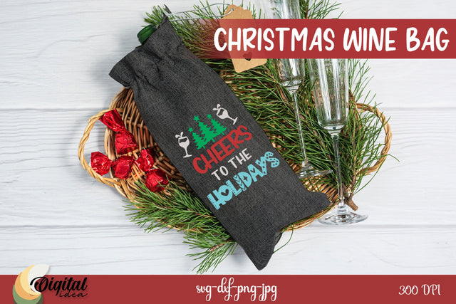 Christmas Wine Bag SVG. Wine Bag Quote. Christmas Wine SVG SVG Evgenyia Guschina 