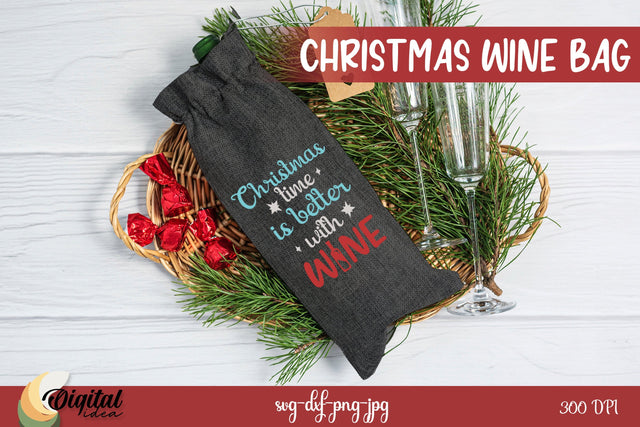Christmas Wine Bag SVG. Wine Bag Quote. Christmas Wine SVG SVG Evgenyia Guschina 