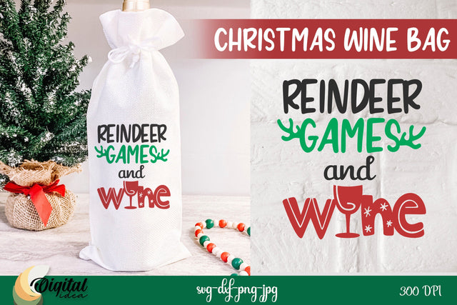 Christmas Wine Bag SVG. Wine Bag Quote. Christmas Wine SVG SVG Evgenyia Guschina 