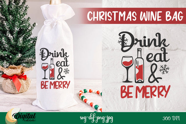 Christmas Wine Bag SVG. Wine Bag Quote. Christmas Wine SVG SVG Evgenyia Guschina 
