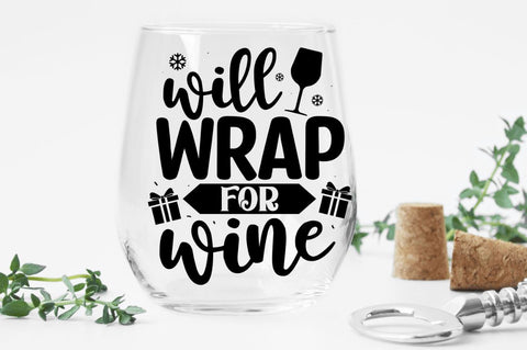 Christmas wine glass SVG Bundle SVG Regulrcrative 