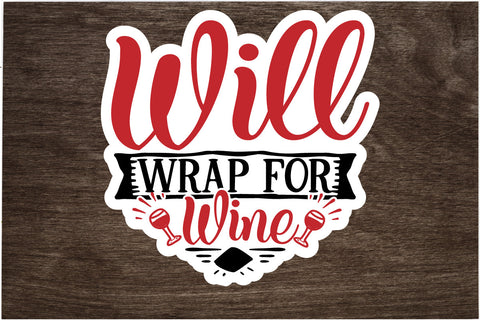 Christmas Wine Sticker Design Bundle SVG CraftingStudio 