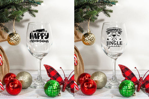 Christmas Wine SVG Bundle SVG Regulrcrative 