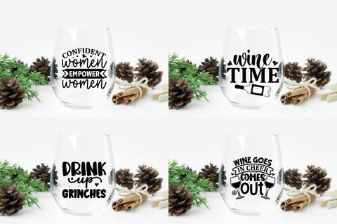 Christmas Wine SVG Bundle SVG Regulrcrative 