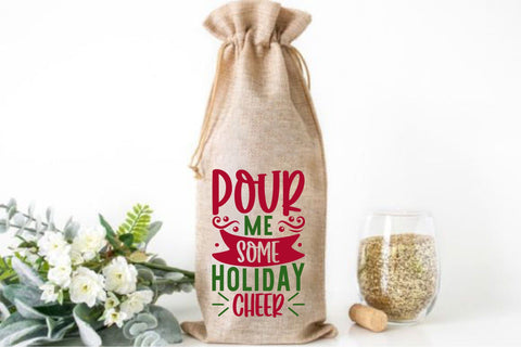 Christmas Wine SVG Bundle SVG Rupkotha 