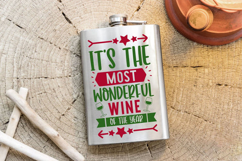 Christmas Wine SVG Bundle SVG Rupkotha 