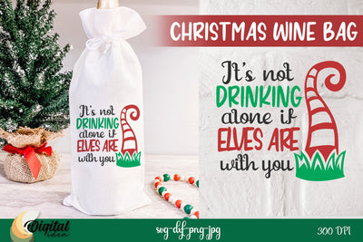 Christmas Wine SVG. Christmas Wine Bag SVG. Wine Bag Quote SVG Evgenyia Guschina 