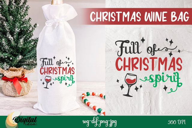 Christmas Wine SVG. Christmas Wine Bag SVG. Wine Bag Quote SVG Evgenyia Guschina 
