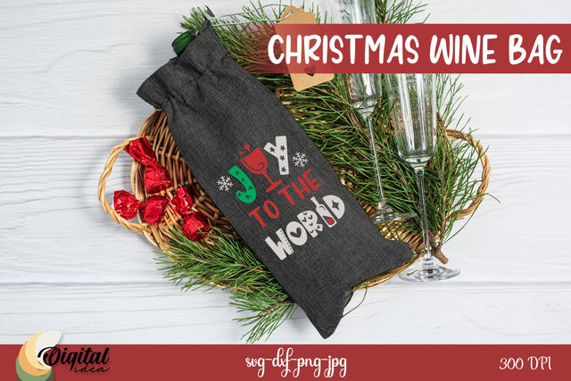 Christmas Wine SVG. Christmas Wine Bag SVG. Wine Bag Quote SVG Evgenyia Guschina 