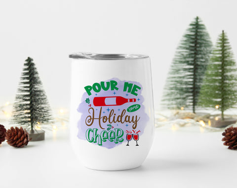 Christmas Wine Tumbler Sublimation Designs Bundle, 6 Designs, Christmas Wine Tumbler PNG Files, The More Wine The More Merry PNG, Jingle Juice PNG Sublimation HappyDesignStudio 