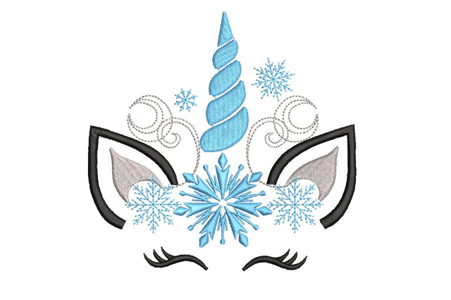 Christmas Winter Unicorn Embroidery Design, 3 sizes, Instant Download Embroidery/Applique DESIGNS ArtEMByNatalia 