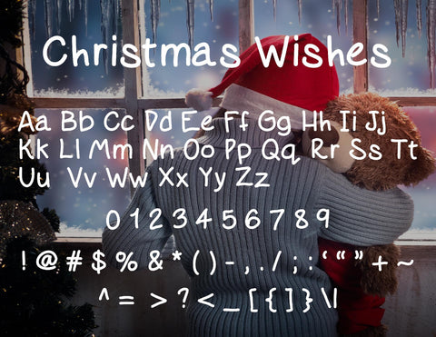 Christmas Wishes Font Design Shark 