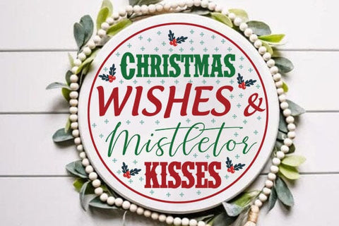 christmas wishes & mistletor kisses SVG Angelina750 
