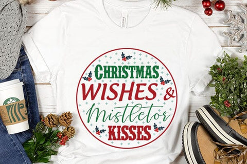 christmas wishes & mistletor kisses SVG Angelina750 