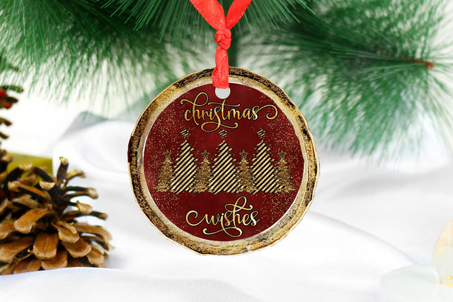 Christmas Wishes Ornament Sublimation I Christmas Ornament Sublimation Happy Printables Club 