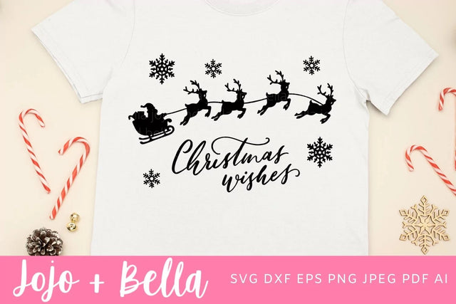 Christmas Wishes svg, Santa Sleigh Svg, Christmas Card dxf, Christmas Signpng, Truck svg, Father Christmas Svg, Christmas Svgs, Christmas Ornament svg, Christmas Sign Svg. SVG Jojo&Bella 