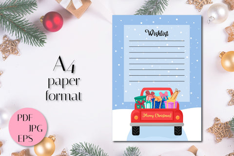 Christmas Wishlist Template | Printable PDF & Vector Sublimation AnnaViolet_store 