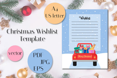 Christmas Wishlist Template | Printable PDF & Vector Sublimation AnnaViolet_store 