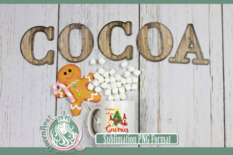 Christmas With My Gnomies Sublimation Sublimation QueenBrat Digital Designs 