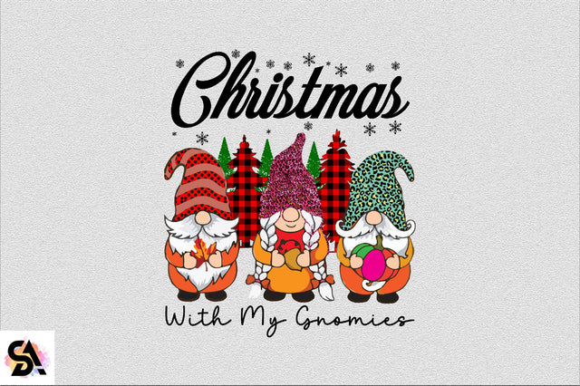 Christmas with My Gnomies Sublimation SVGArt 