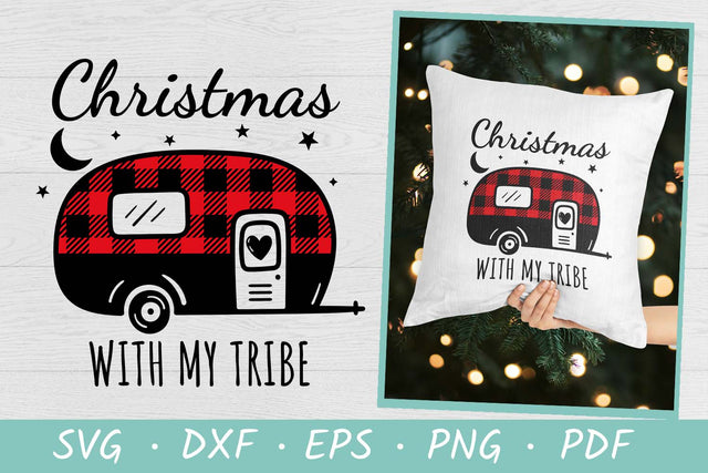 Christmas with my tribe SVG | Camper SVG | Buffalo Plaid SVG SVG Irina Ostapenko 