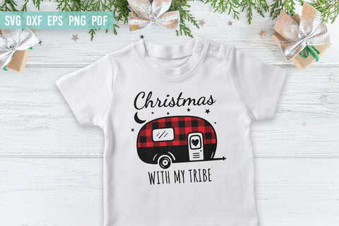 Christmas with my tribe SVG | Camper SVG | Buffalo Plaid SVG SVG Irina Ostapenko 