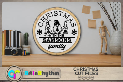 Christmas with the, Christmas family monogram SVG SVG Artinrhythm shop 