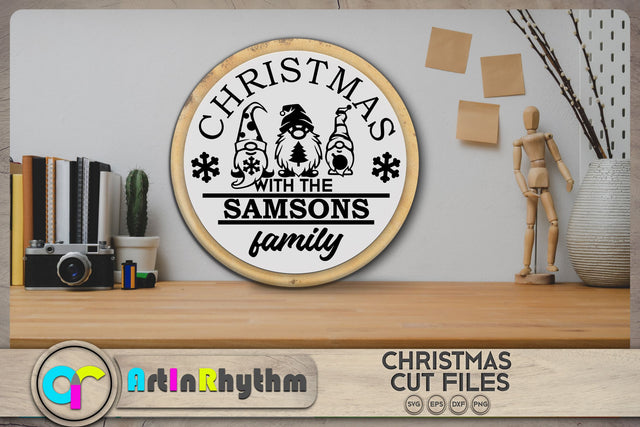 Christmas with the, Christmas family monogram SVG SVG Artinrhythm shop 