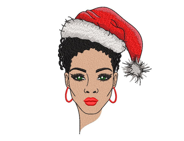 Christmas Woman Embroidery Design, 3 sizes, Instant Download Embroidery/Applique DESIGNS Nino Nadaraia 