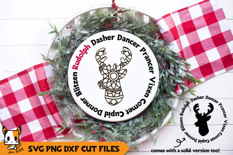 Christmas Wood Round SVG Bundle | Mandala SVG SVG Zen Kitty 