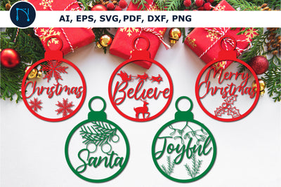 Christmas Word Ornaments SVG bundle SVG MD JOYNAL ABDIN 