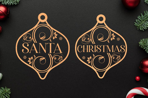 Christmas Word Ornaments SVG Bundle SVG Regulrcrative 