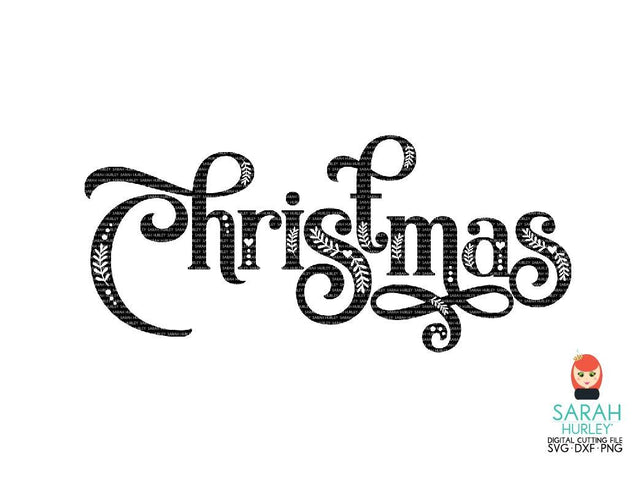 Christmas Word SVG Sarah Hurley 