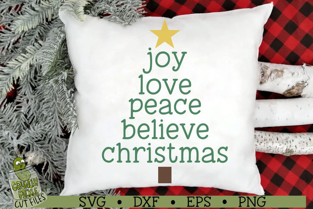 Christmas Word Tree SVG File SVG Crunchy Pickle 