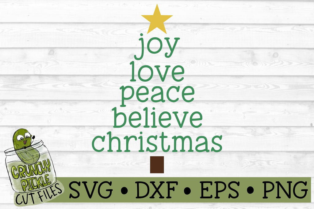 Christmas Word Tree SVG File - So Fontsy