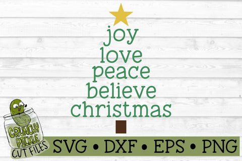 Christmas Word Tree SVG File SVG Crunchy Pickle 