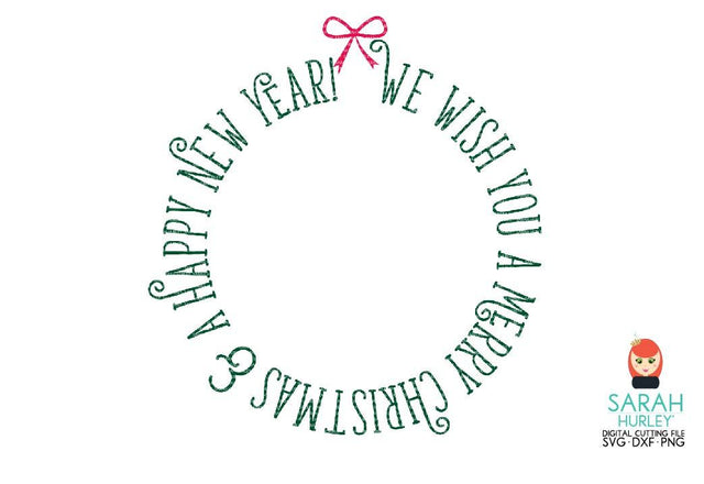 Christmas Word Wreath SVG Sarah Hurley 