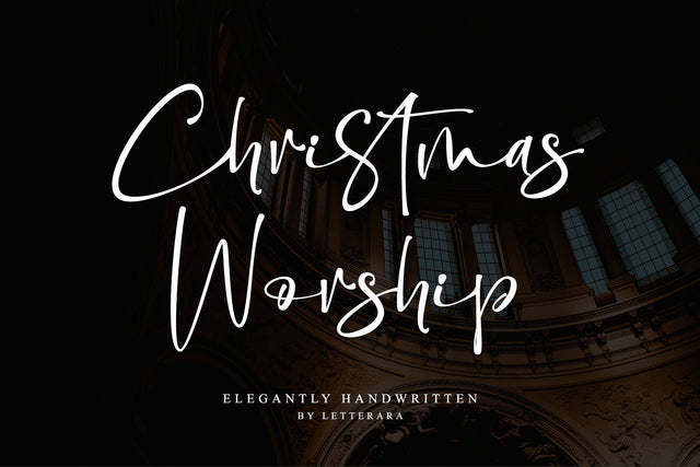 Christmas Worship Font Letterara 