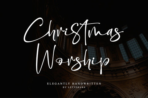 Christmas Worship Font Letterara 